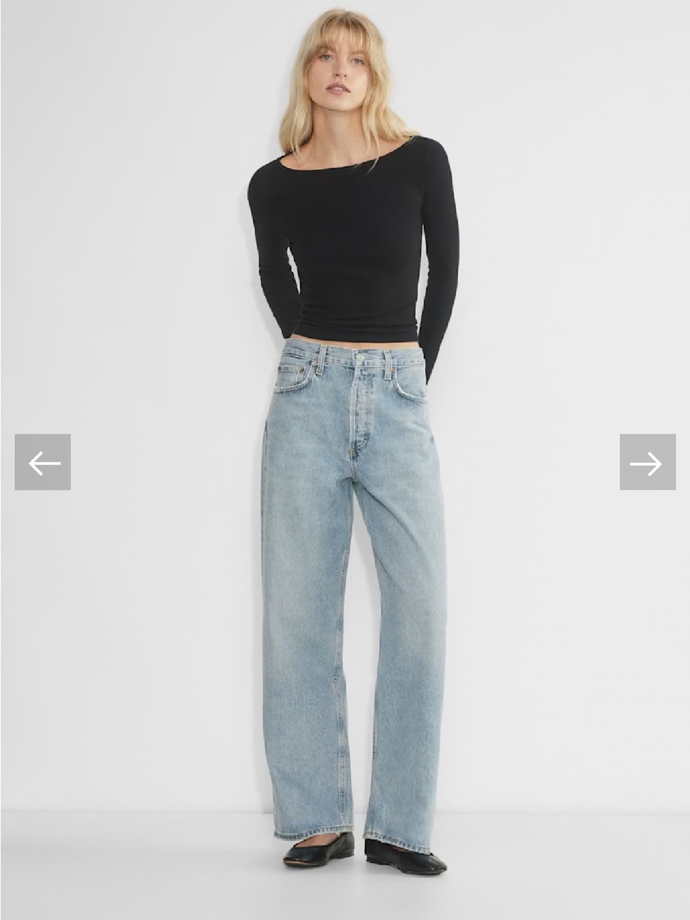 AGOLDE Light wash mid rise baggy jeans - size 26 - excellent condition